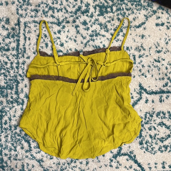 Urban outfitters Louise green adjustable spaghetti strap lace cami w/ tie back - Picture 6 of 10